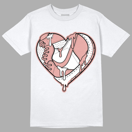 Rose Whisper Dunk Low DopeSkill T-Shirt Heart Jordan Graphic - White 