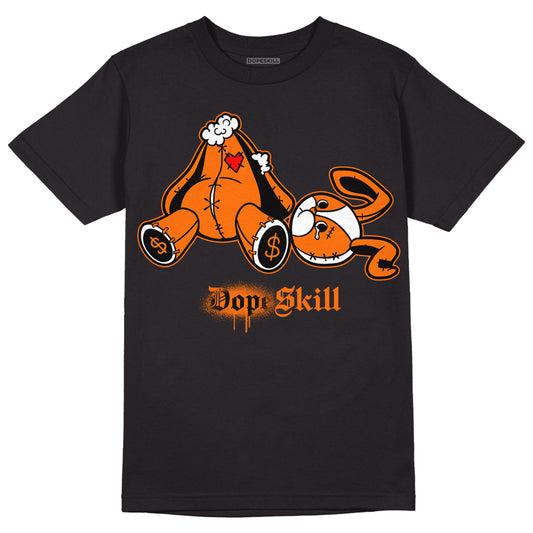 Orange Black White DopeSkill T-Shirt Don’t Break My Heart Graphic - Black 