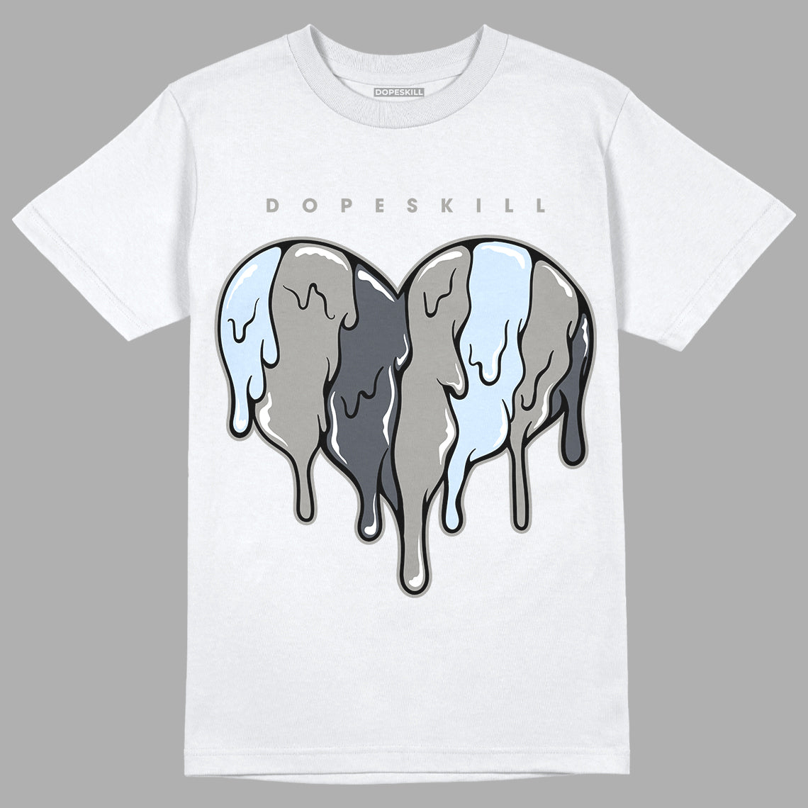 Jordan 6 Retro Cool Grey DopeSkill T-Shirt Slime Drip Heart Graphic Streetwear - White