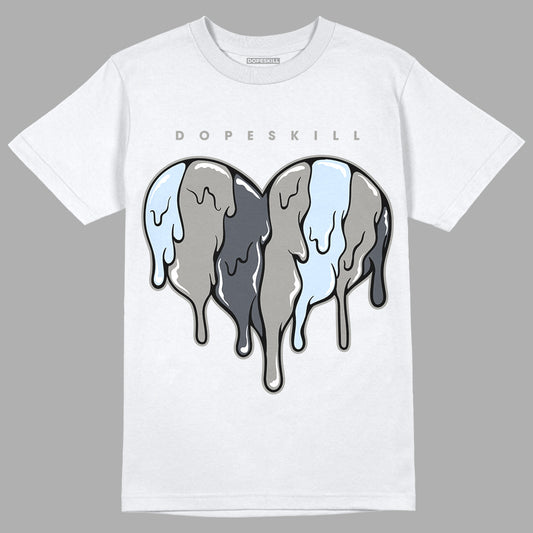 Jordan 6 Retro Cool Grey DopeSkill T-Shirt Slime Drip Heart Graphic Streetwear - White