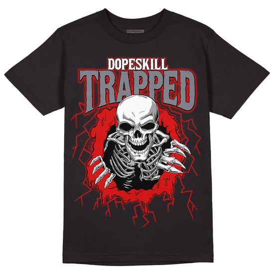 Gym Red 9s DopeSkill T-Shirt Trapped Halloween Graphic - Black