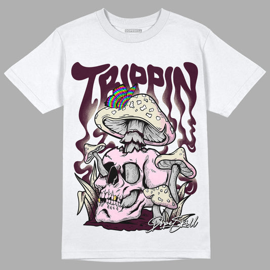 Dunk Low Night Maroon and Medium Soft Pink DopeSkill T-Shirt Trippin Graphic Streetwear - White