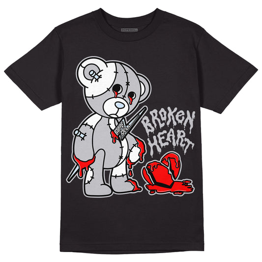 Jordan 11 Retro Low Cement Grey DopeSkill T-Shirt Broken Heart Graphic Streetwear - Black