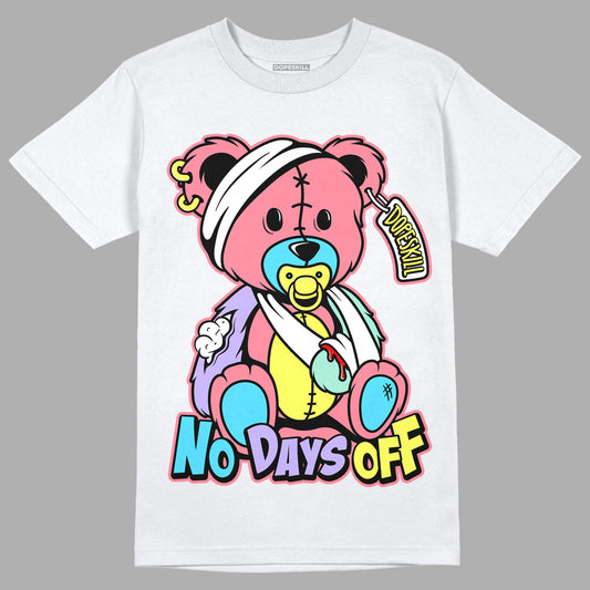 Candy Easter Dunk Low DopeSkill T-Shirt Hurt Bear Graphic - White