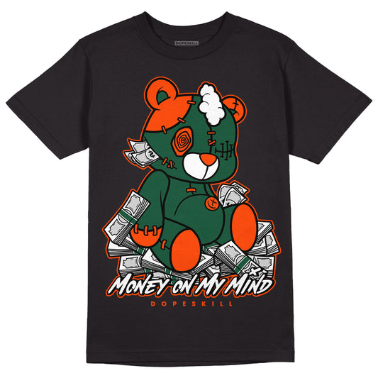 Dunk Low Team Dark Green Orange DopeSkill T-Shirt MOMM Bear Graphic - Black