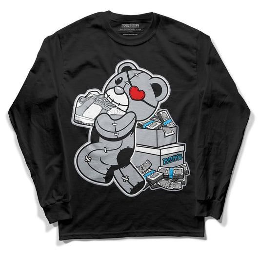 Dunk Low Lottery Pack Grey Fog DopeSkill Long Sleeve T-Shirt Bear Steals Sneaker Graphic - Black 