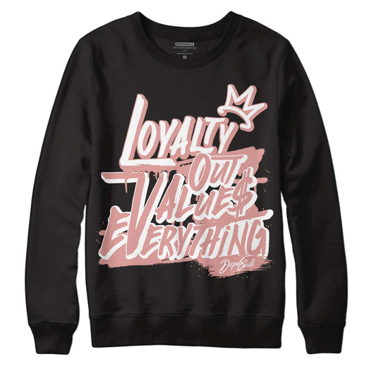 Rose Whisper Dunk Low DopeSkill Sweatshirt LOVE Graphic - Black