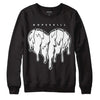 Jordan 1 High 85 Black White DopeSkill Sweatshirt Slime Drip Heart Graphic Streetwear - Black