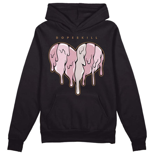 Dunk Low Teddy Bear Pink DopeSkill Hoodie Sweatshirt Slime Drip Heart Graphic - Black