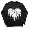 Jordan 1 High 85 Black White DopeSkill Long Sleeve T-Shirt Slime Drip Heart Graphic Streetwear - Black