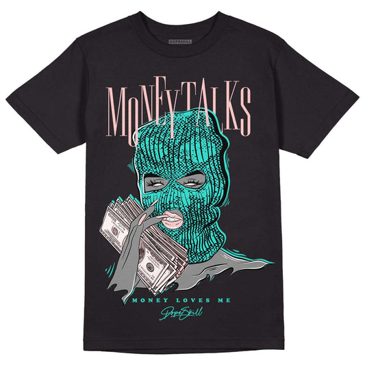 Green Snakeskin Dunk Low DopeSkill T-Shirt Money Talks Graphic - Black