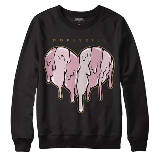 Dunk Low Teddy Bear Pink DopeSkill Sweatshirt Slime Drip Heart Graphic - Black