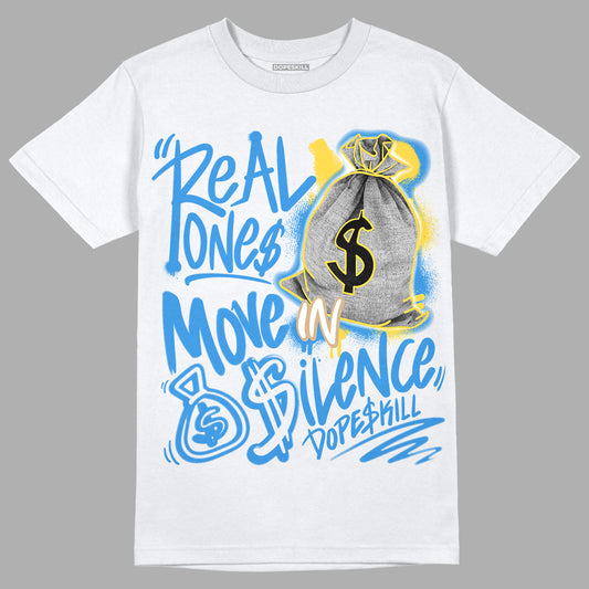 SB Dunk Low Homer DopeSkill T-Shirt Real Ones Move In Silence Graphic - White