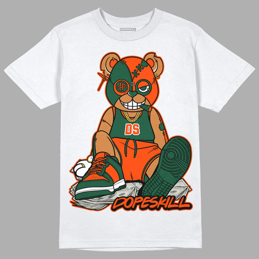 Dunk Low Team Dark Green Orange DopeSkill T-Shirt Greatest Graphic - White