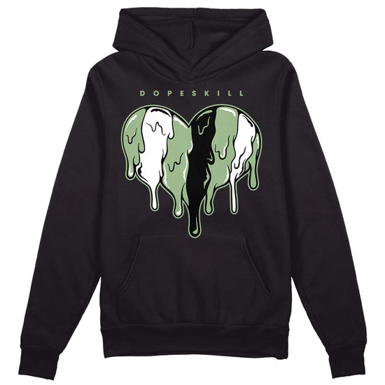 Jordan 4 Retro “Seafoam” DopeSkill Hoodie Sweatshirt Slime Drip Heart Graphic Streetwear  - Black