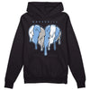Jordan 5 Retro University Blue DopeSkill Hoodie Sweatshirt Slime Drip Heart Graphic Streetwear - Black