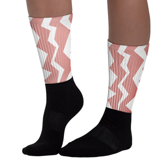 Rose Whisper Dunk Low Sublimated Socks ZicZac Graphic