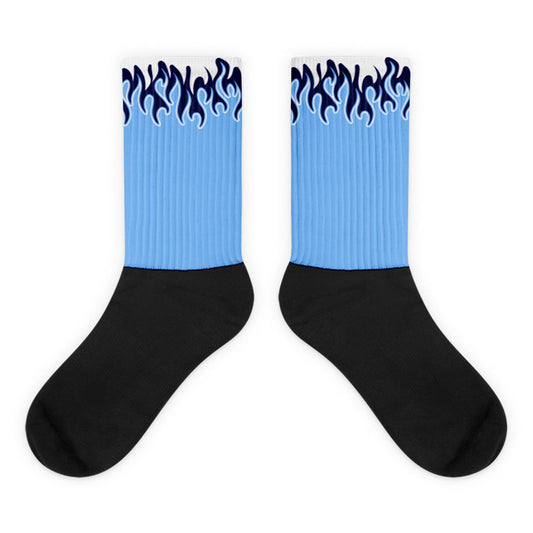 Jordan 6 University Blue Dopeskill Socks Flame Graphic Streetwear