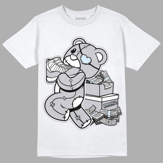 Jordan 11 Retro Low Cement Grey DopeSkill T-Shirt Bear Steals Sneaker Graphic Streetwear - White 