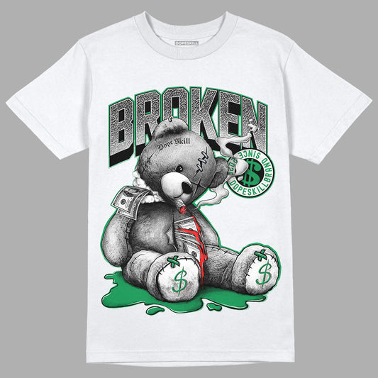 Jordan 3 WMNS “Lucky Green” DopeSkill T-Shirt Sick Bear Graphic Streetwear - White