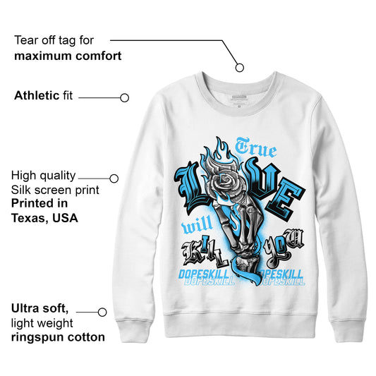 AJ 12 8-Bit and AJ 12 “Emoji” DopeSkill Sweatshirt True Love Will Kill You Graphic