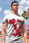Red Black White DopeSkill T-Shirt Love Sick Graphic