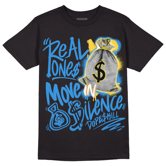 SB Dunk Low Homer DopeSkill T-Shirt Real Ones Move In Silence Graphic - Black