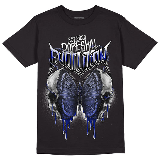Racer Blue White Dunk Low DopeSkill T-Shirt DopeSkill Evolution Graphic - Black