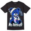 Hyper Royal 12s DopeSkill T-Shirt Hurt Bear Graphic - Black