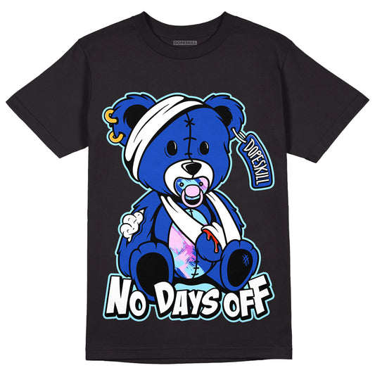 Hyper Royal 12s DopeSkill T-Shirt Hurt Bear Graphic - Black