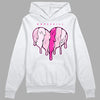Triple Pink Dunk Low DopeSkill Hoodie Sweatshirt Slime Drip Heart Graphic - White