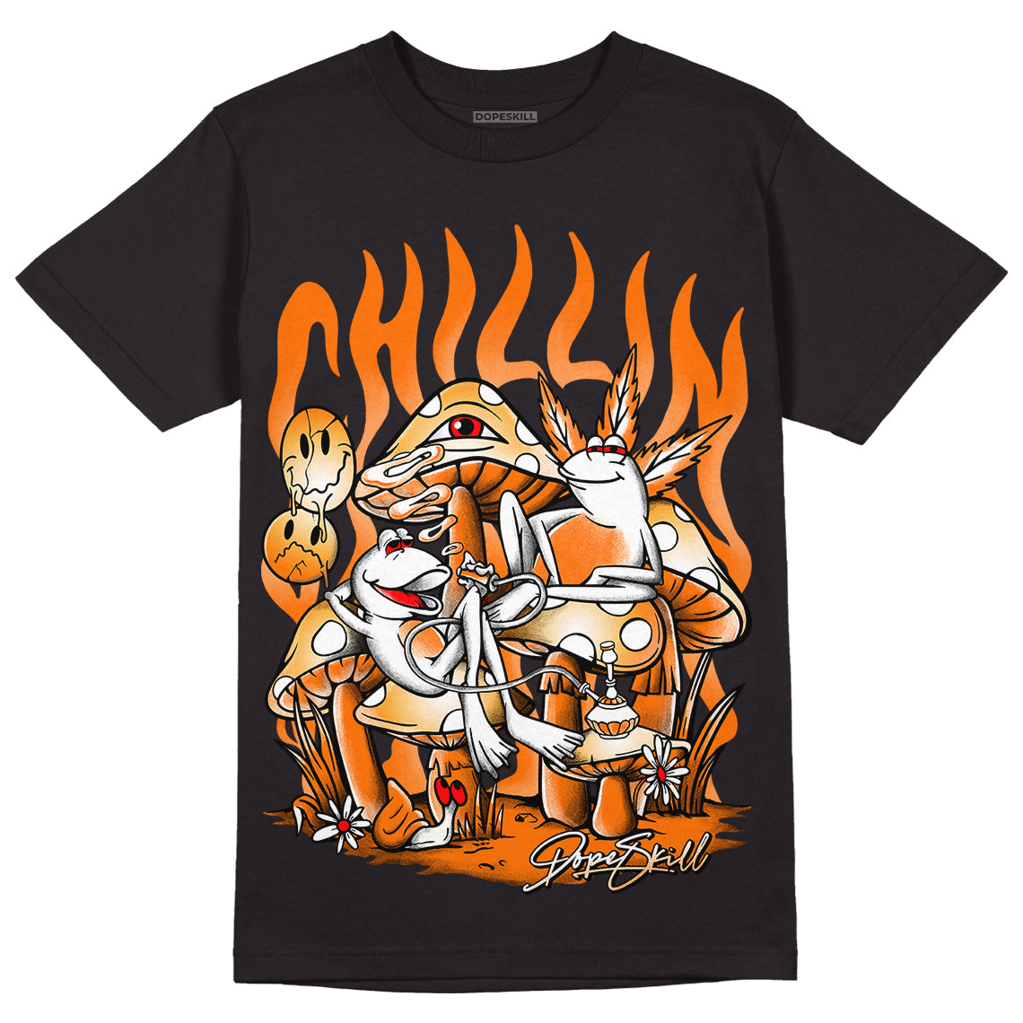 Wmns Dunk Low 'Magma Orange DopeSkill T-Shirt Chillin Graphic Streetwear - Black