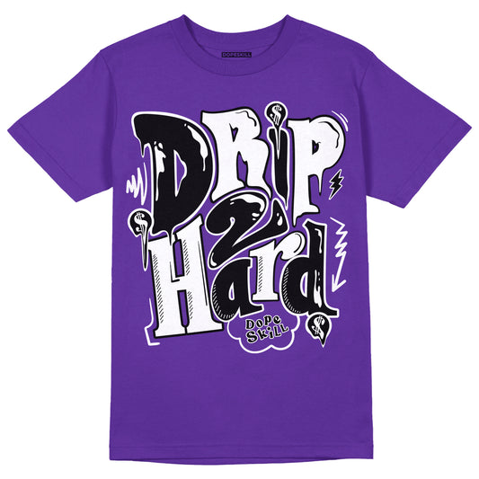 PURPLE Collection DopeSkill Purple T-shirt Drip Too Hard Graphic - Purple 