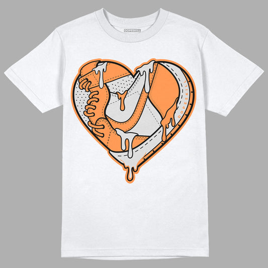 Dunk Low Peach Cream (W) DopeSkill T-Shirt Heart Jordan Graphic - White