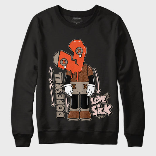 Jordan 3 “Desert Elephant” DopeSkill Sweatshirt Love Sick Boy Graphic - Black