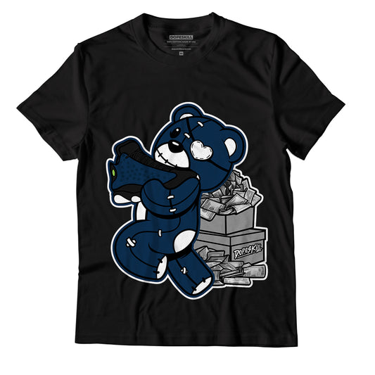 Jordan 13 Brave Blue DopeSkill T-Shirt Bear Steals Sneaker Graphic