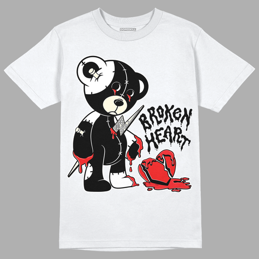Jordan 11 Low 72-10 DopeSkill T-Shirt Broken Heart Graphic - White