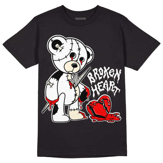 Jordan 11 Low 72-10 DopeSkill T-Shirt Broken Heart Graphic - Black