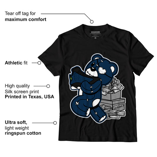 AJ 13 Brave Blue DopeSkill T-Shirt Bear Steals Sneaker Graphic