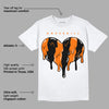 Orange Black White DopeSkill T-Shirt Slime Drip Heart Graphic
