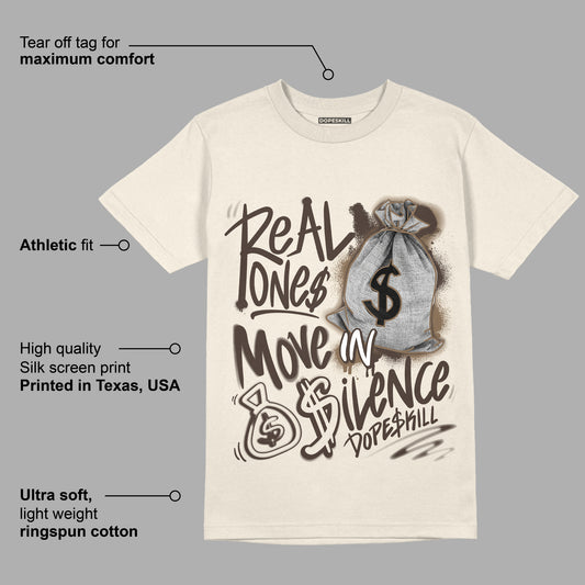 AJ 1 Low OG “Reverse Mocha” DopeSkill Sail T-shirt Real Ones Move In Silence Graphic