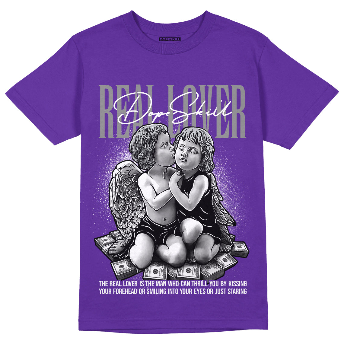 Court Purple 13s DopeSkill Purple T-shirt Real Lover Graphic - Purple