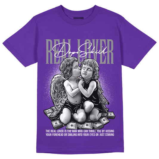 Court Purple 13s DopeSkill Purple T-shirt Real Lover Graphic - Purple