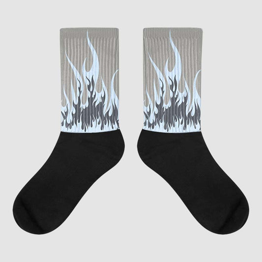 Jordan 6 Retro Cool Grey Sublimated Socks FIRE Graphic Streetwear