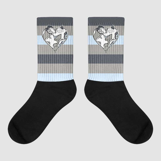 Jordan 6 Retro Cool Grey Sublimated Socks Horizontal Stripes Graphic Streetwear