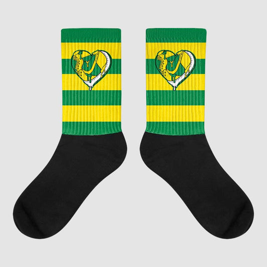 Dunk Low Reverse Brazil Sublimated Socks Horizontal Stripes Graphic