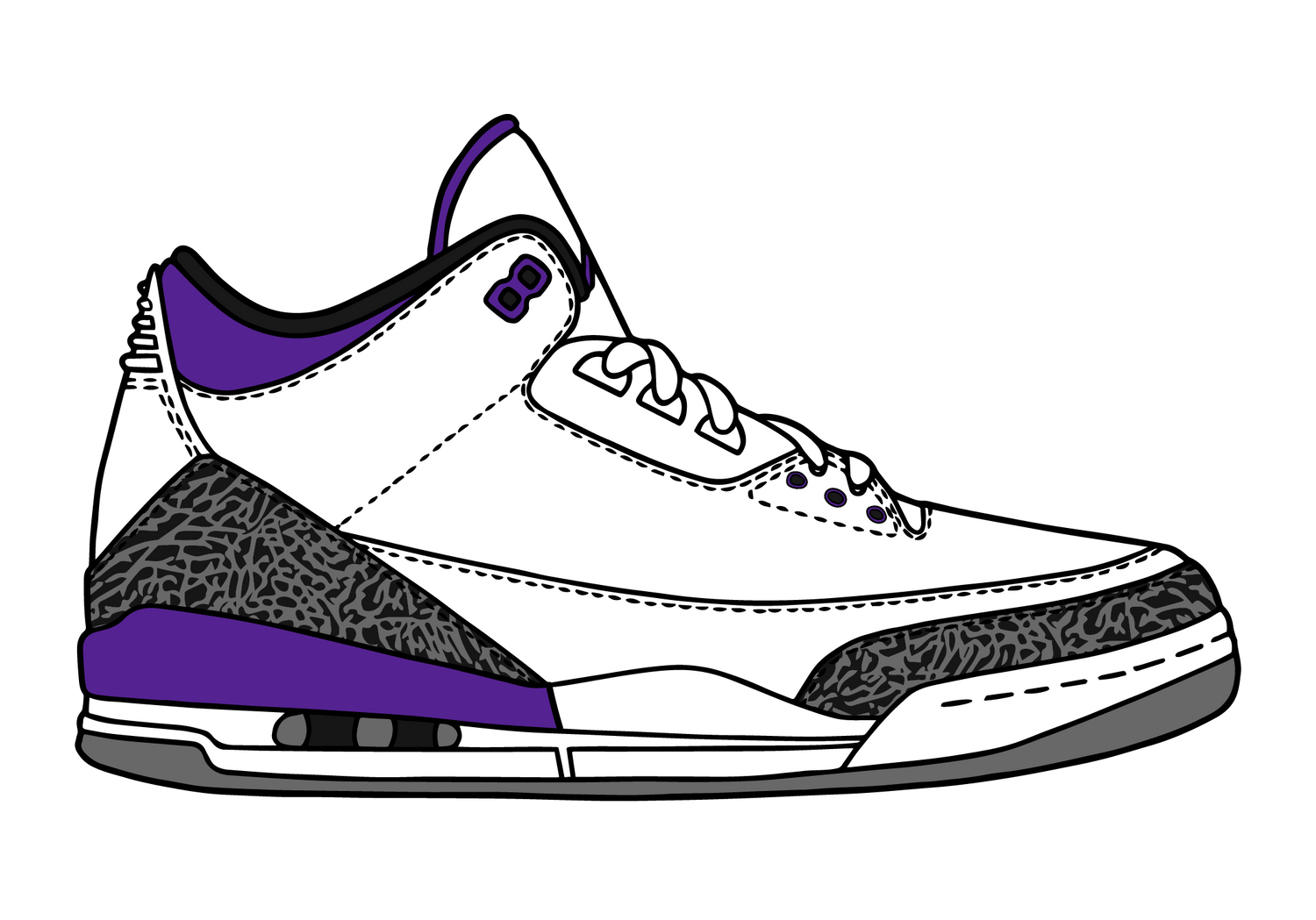 Jordan 3 Dark Iris