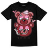 Valentine's Day Collection DopeSkill T-Shirt New Double Bear Graphic Streetwear - Black