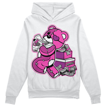 Jordan 4 GS “Hyper Violet” DopeSkill Hoodie Sweatshirt Bear Steals Sneaker Graphic Streetwear - White