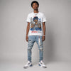 “True Blue” 3s DopeSkill T-Shirt All Hustle No Luck Graphic